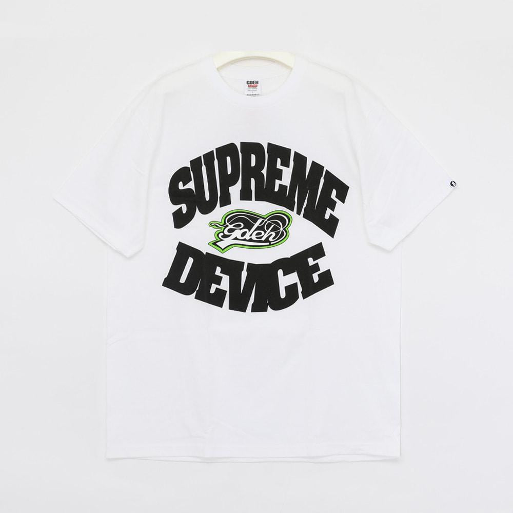 Supreme Printed Logo Good Enough Device Short Sleeve Men's T-Shirt SS25T17 WHITE
