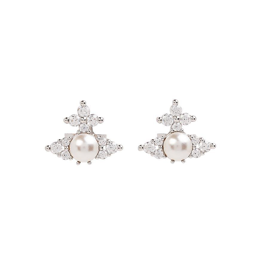 Vivienne Westwood SS26 Women Fedora Pearl Earrings 6201034Y P373
