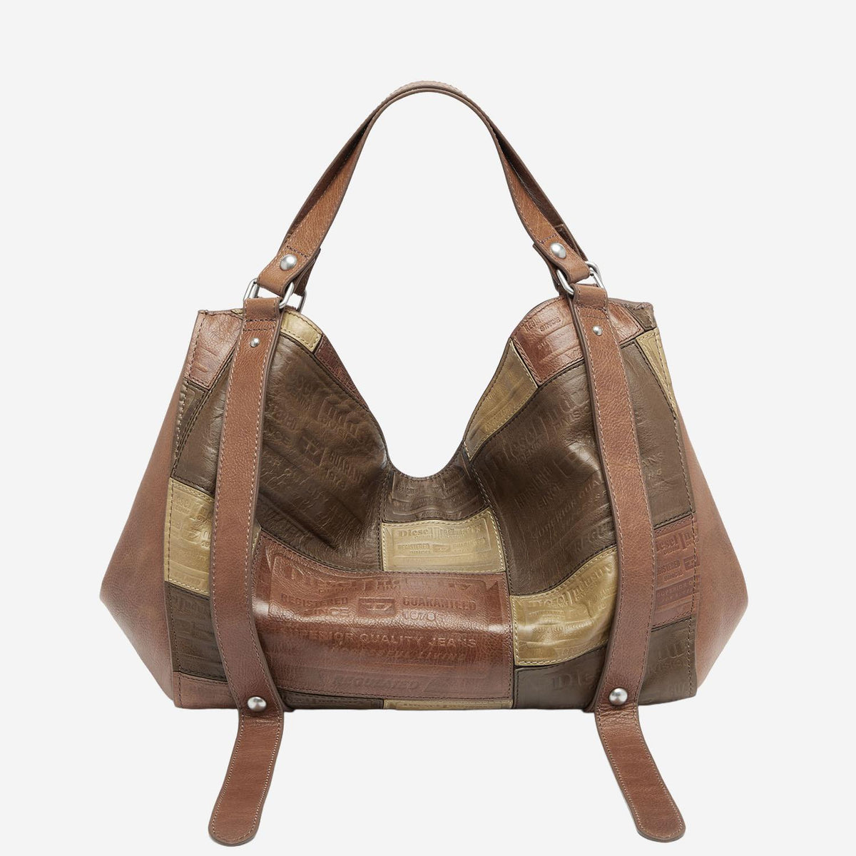 DIESEL Black Leather Tote Bag