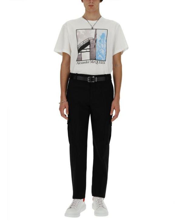 Alexander Mcqueen Graphic Short Sleeve T-Shirt 794679 QTABW 0973
