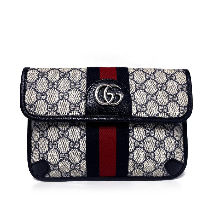 GUCCI Navy Unisex Belt Sling Bag Hip Pack Shoulder Bag 674081 96IWN 4076