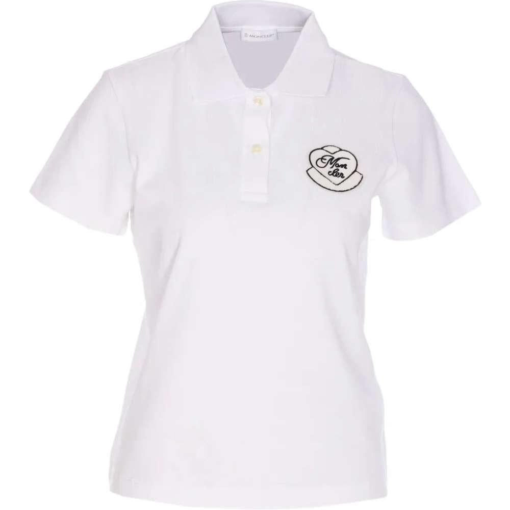 Moncler Logo Patch White Women’s Polo T-Shirt