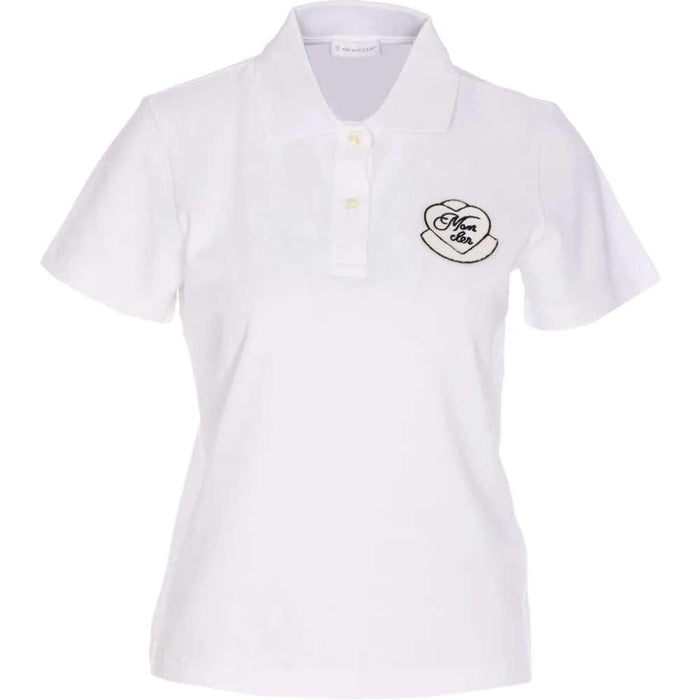 Moncler Logo Patch White Women’s Polo T-Shirt