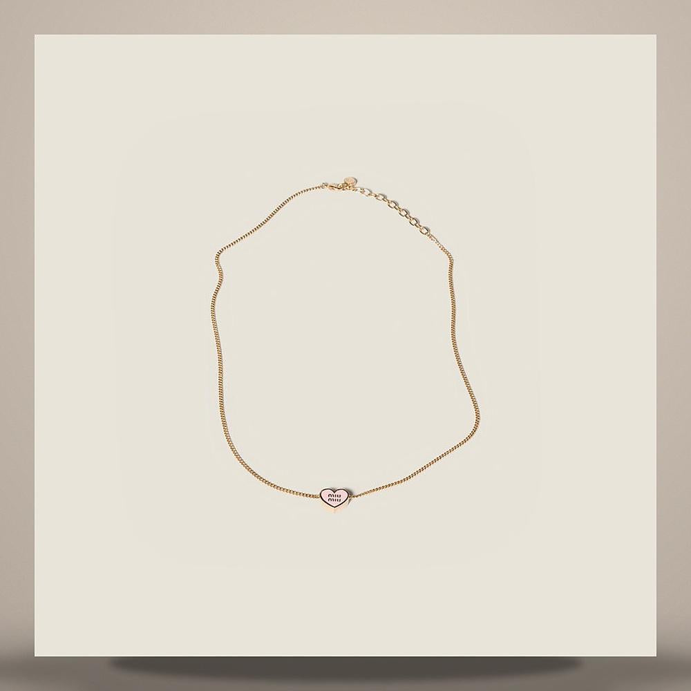 Miu Miu Metal Pendant Necklace 5IC257 2IE2 F04L3