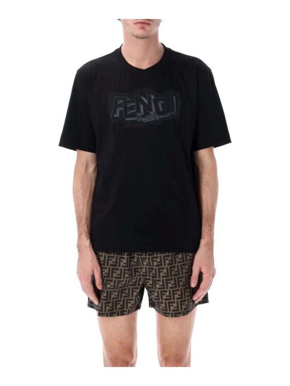 FENDI Short Sleeve T-Shirt Men’s Cotton Tee