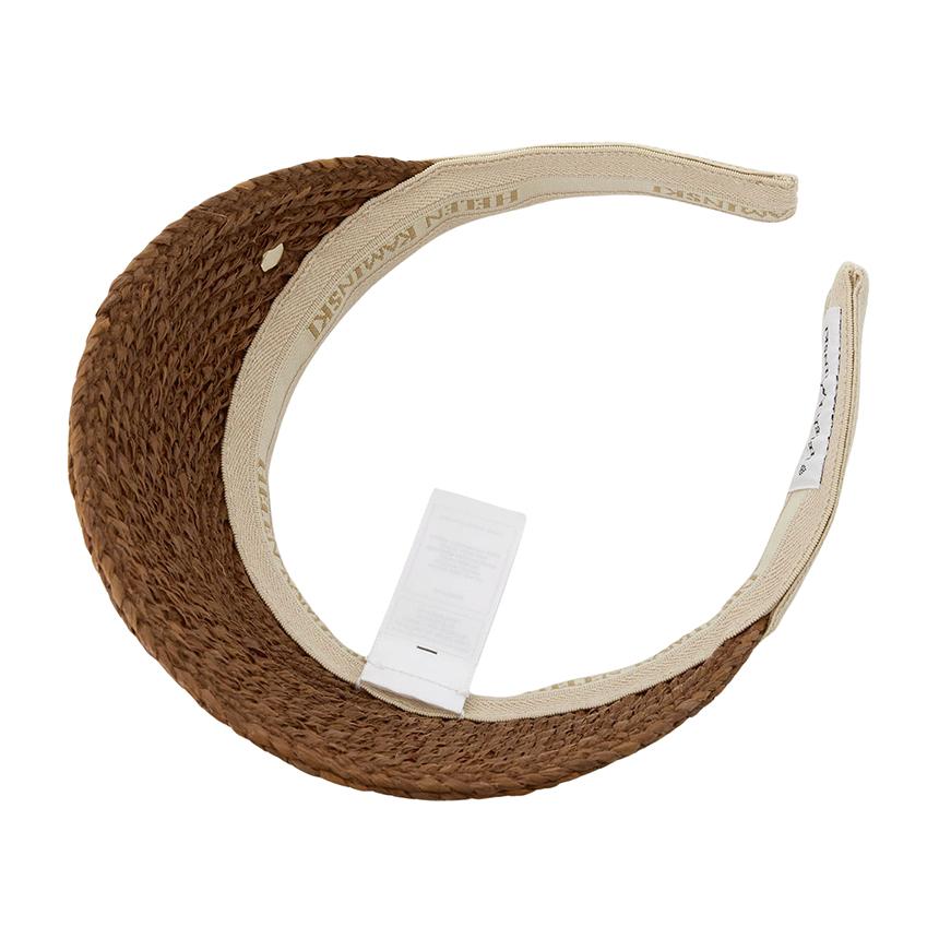 HELEN KAMINSKI Bianca 8 Women’s Visor Cap HAT52204 NUTSHELL NATURAL LOGO