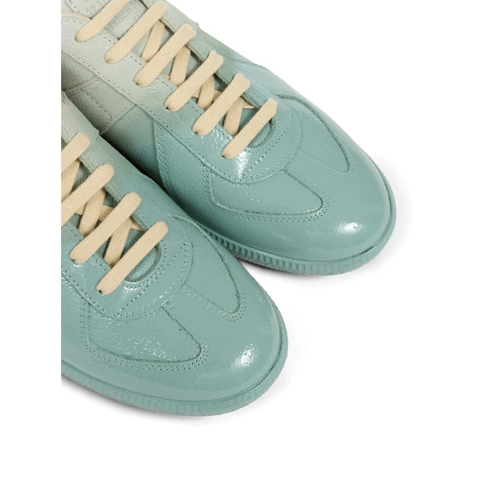 Maison Margiela White Leather Low-Top Sneakers