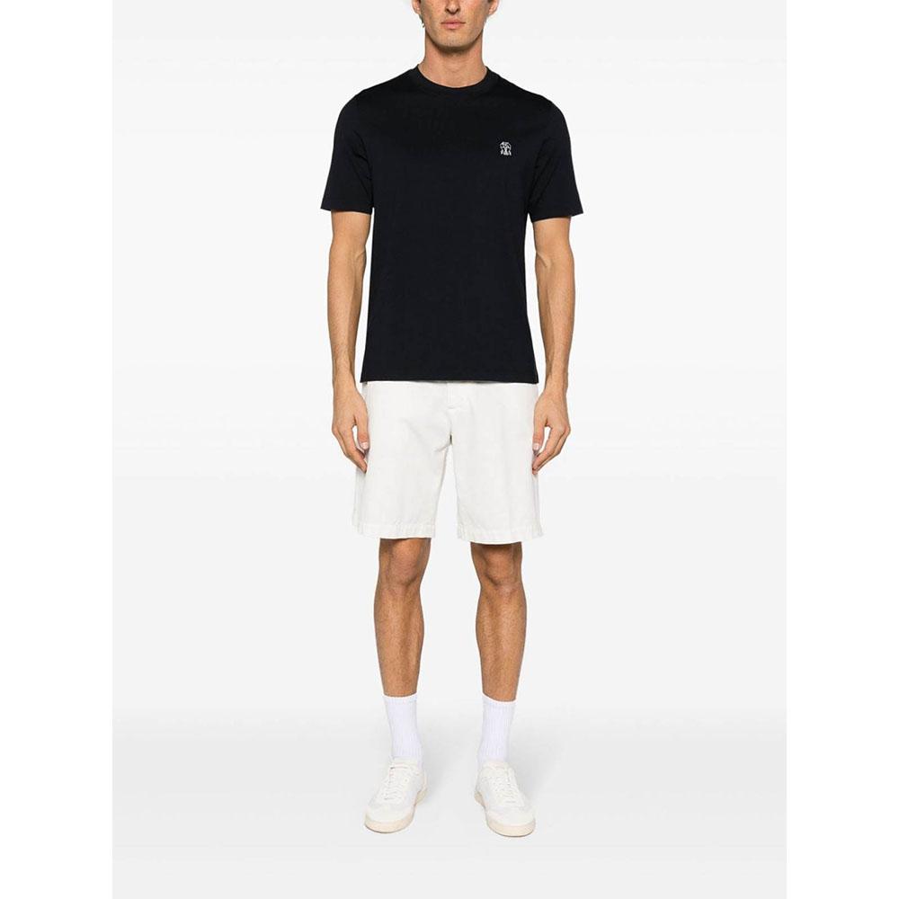 Brunello Cucinelli Logo Short Sleeve T-Shirt for Men