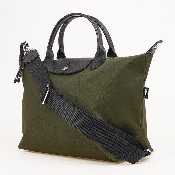 Longchamp Le Pliage Energy Tote Bag Navy Nylon Leather Trim
