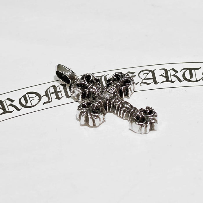 Chrome Hearts Filigree Charm Pendant 1pt Diamond Necklace