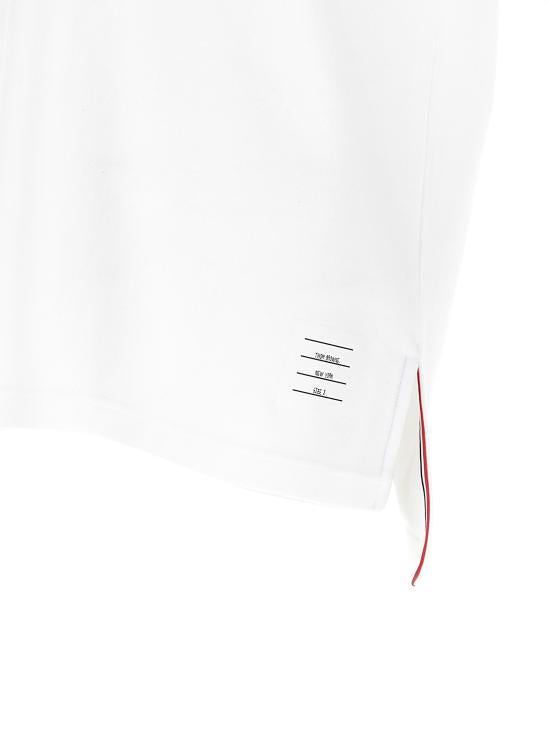 THOM BROWNE Cotton Rugby Polo Shirt White Men’s