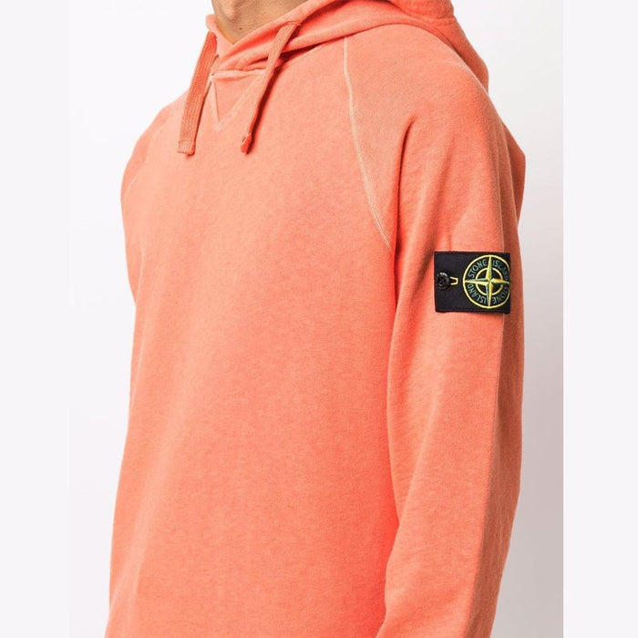 STONE ISLAND Orange Patch Logo Hooded Sweatshirt 761562160 V0132