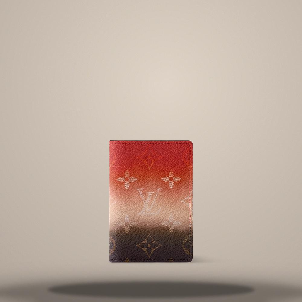 Louis Vuitton Orange Pocket Organizer Card Holder Wallet