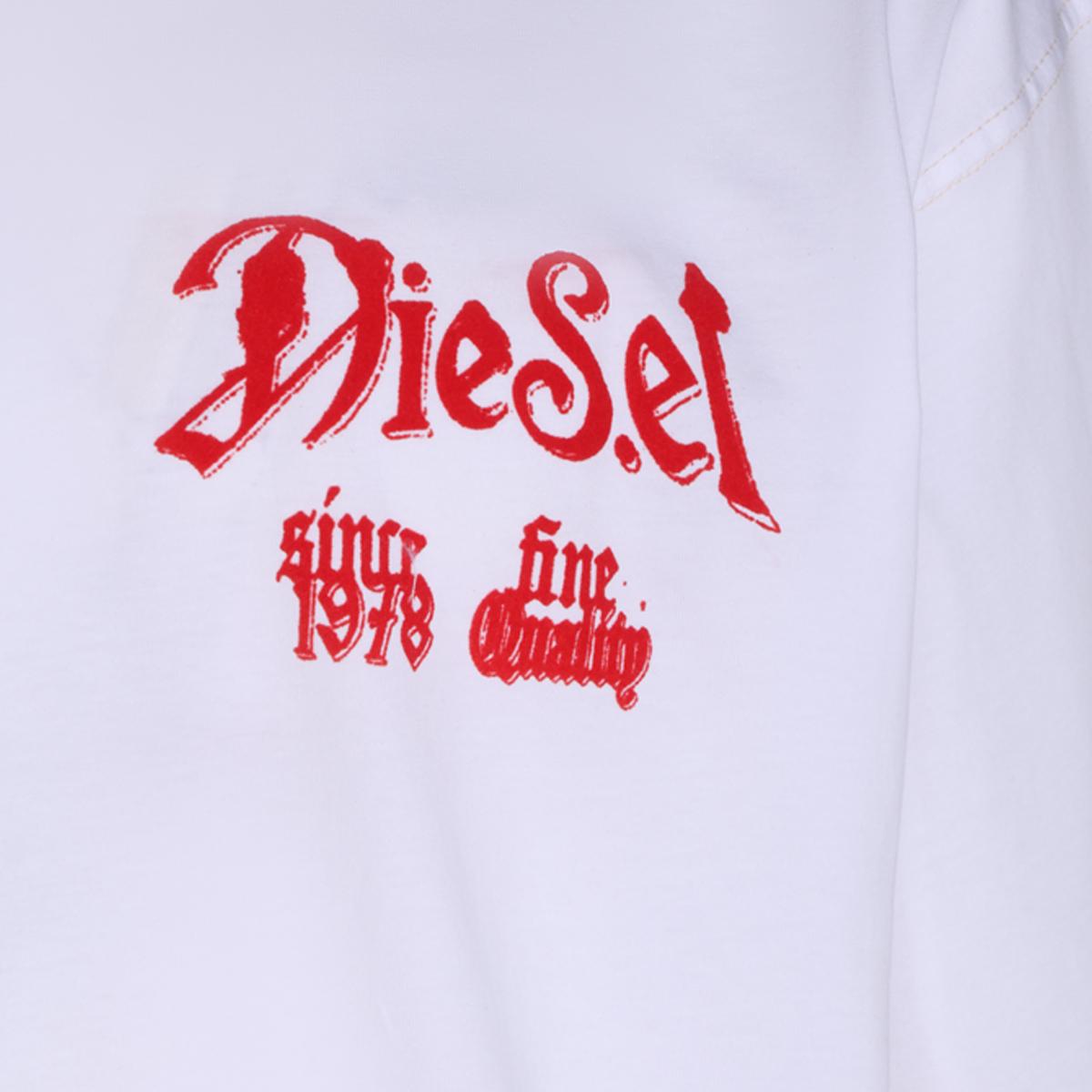 DIESEL Short Sleeve Cotton T-Shirt Black Men’s