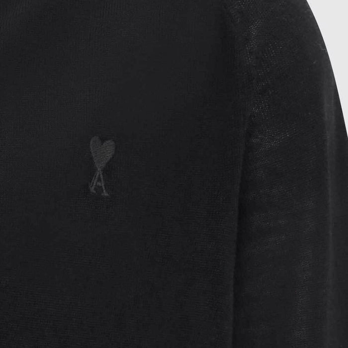 AMI Heart Contrast Cardigan Men’s Knit Sweater