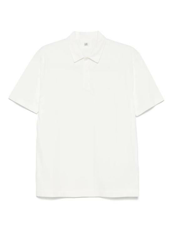 CP Company Jersey Short Sleeve Polo Shirt White Men