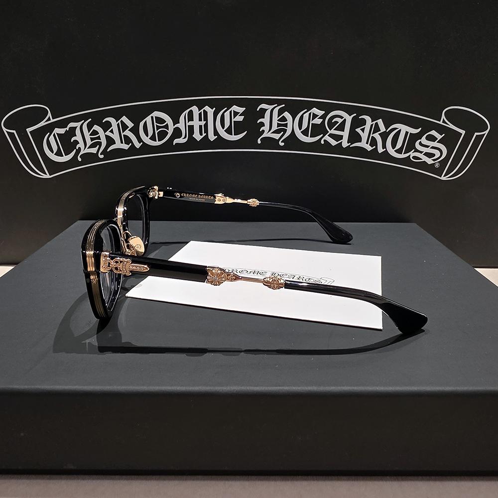 Chrome Hearts Duckbutter Diamond Black Gold Eyeglasses