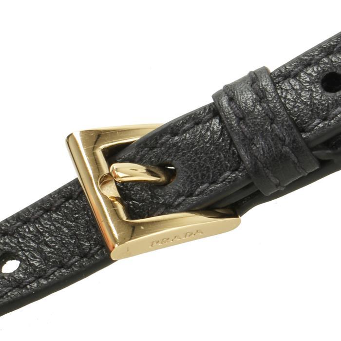 PRADA Soft Leather Shoulder Bag Black