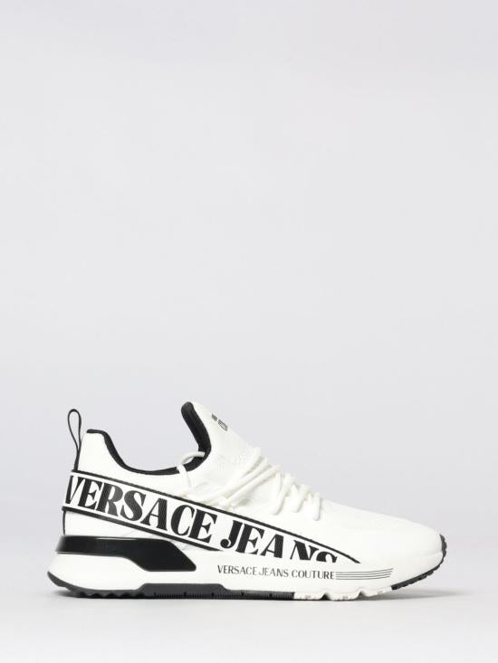 Versace White Leather Low-Top Sneakers for Men 80YA3SA3ZSE21003 WHITE DOM