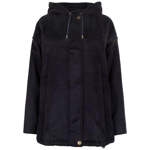 Max Mara Navy Derice Wool Hooded Coat 2526036022 DERRIS 010