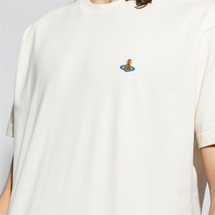 Vivienne Westwood Logo T-Shirt Navy Cotton Mens