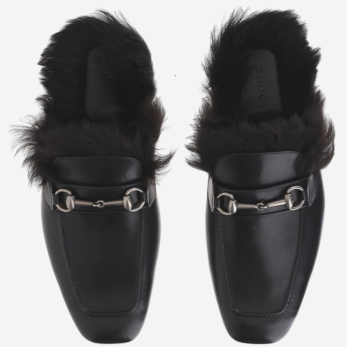 GUCCI Black Leather Slide Slippers for Men