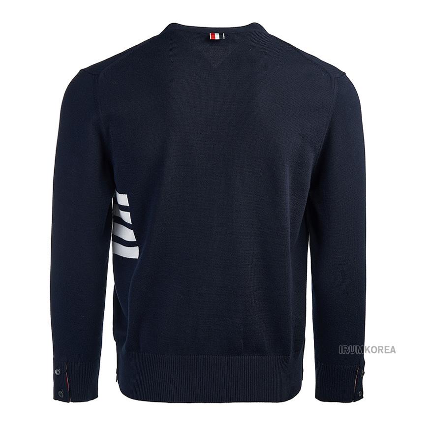 THOM BROWNE Men’s 4-Bar V-Neck Cardigan MKC581A Y3043 415