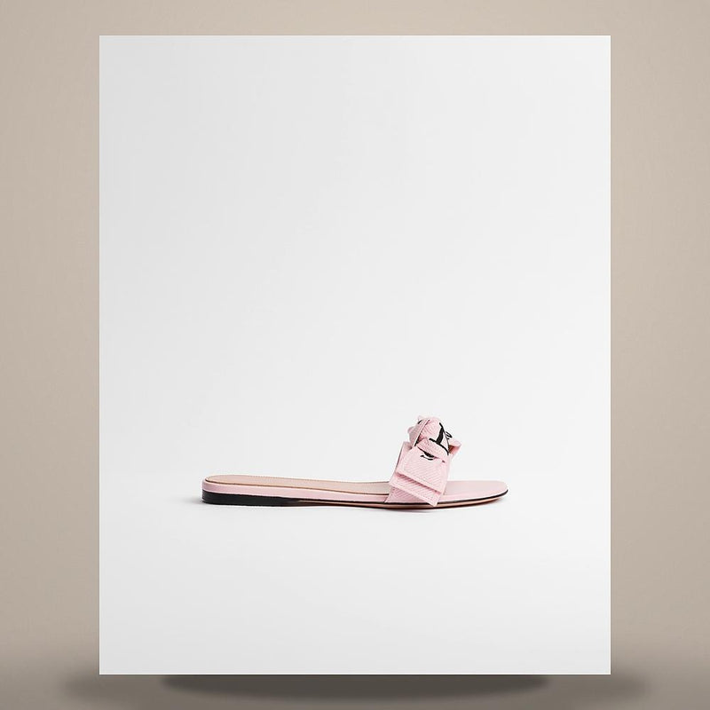 DIOR J’Adior Slide Souple Pink Embroidered Cotton Slingback Pumps KDO707LEC S35P