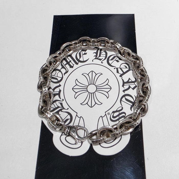 Chrome Hearts Paper Link Bracelet Large 8 Inch Unisex Silver