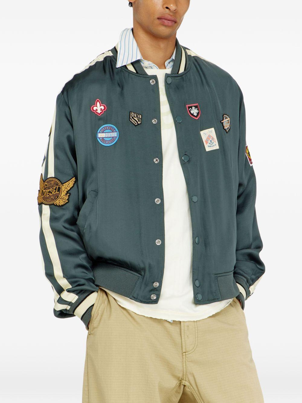 DIESEL Black Track Bomber Jacket