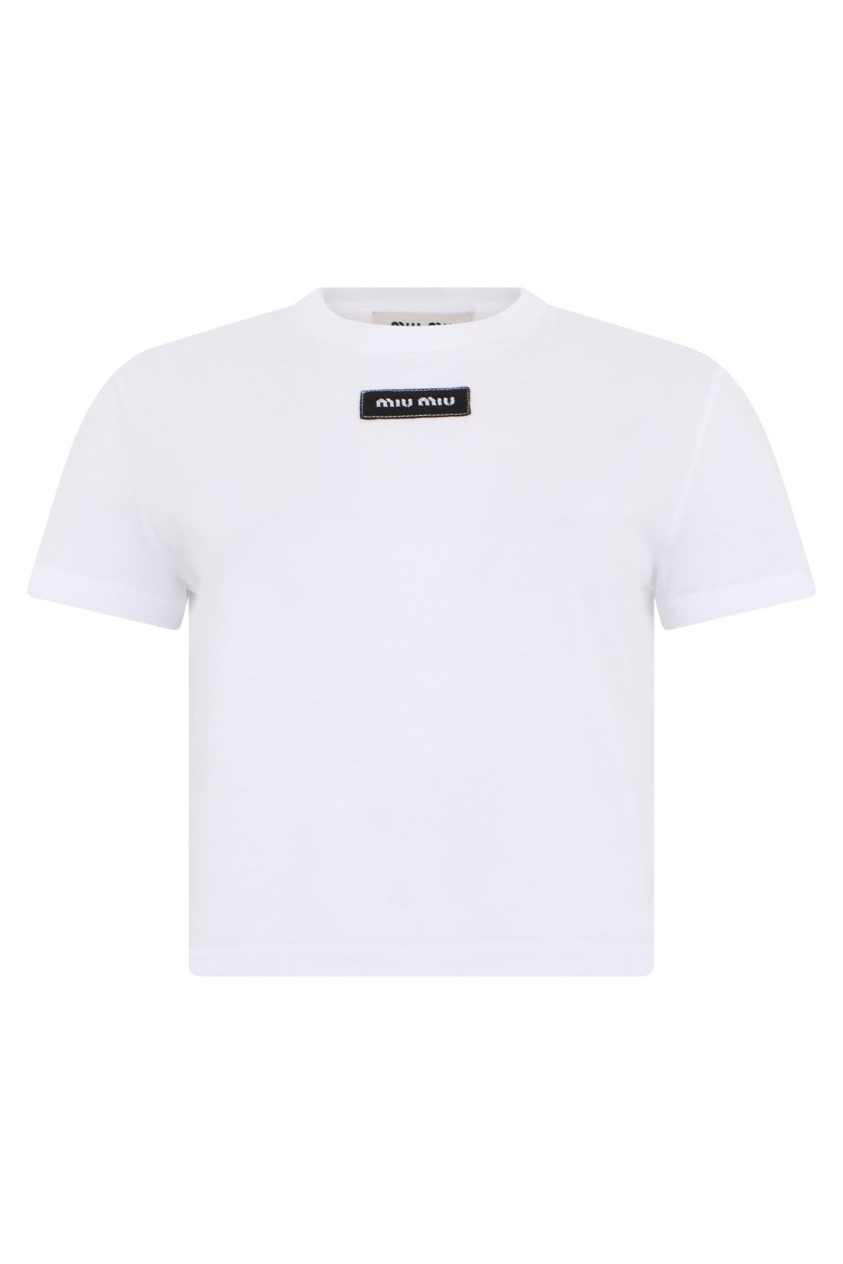 Miu Miu Black Cotton Short Sleeve T-Shirt