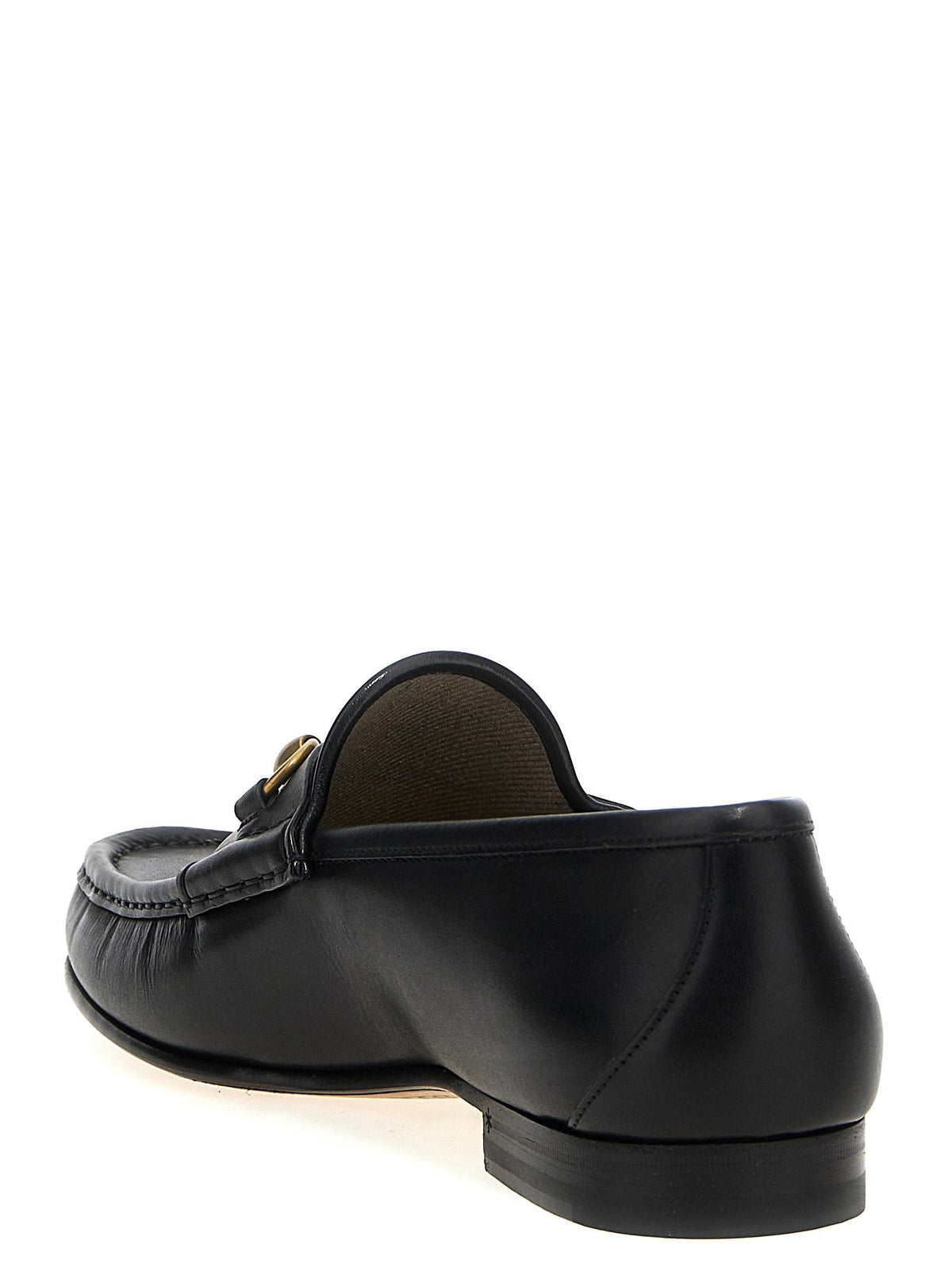 GUCCI Black Leather Penny Loafers