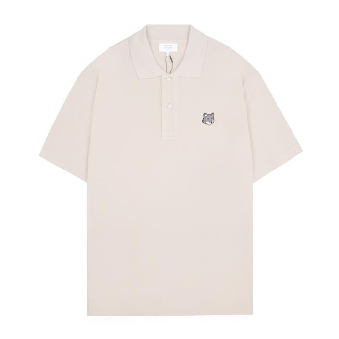 Maison Kitsune Fox Head Comfort Fit Polo T-Shirt Navy