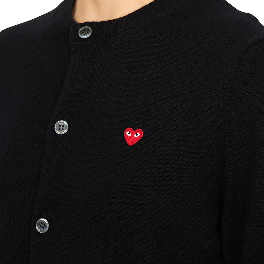 Comme des Garcons Mini Red Heart Patch Loose Fit Unisex Cardigan AX N079 051 1