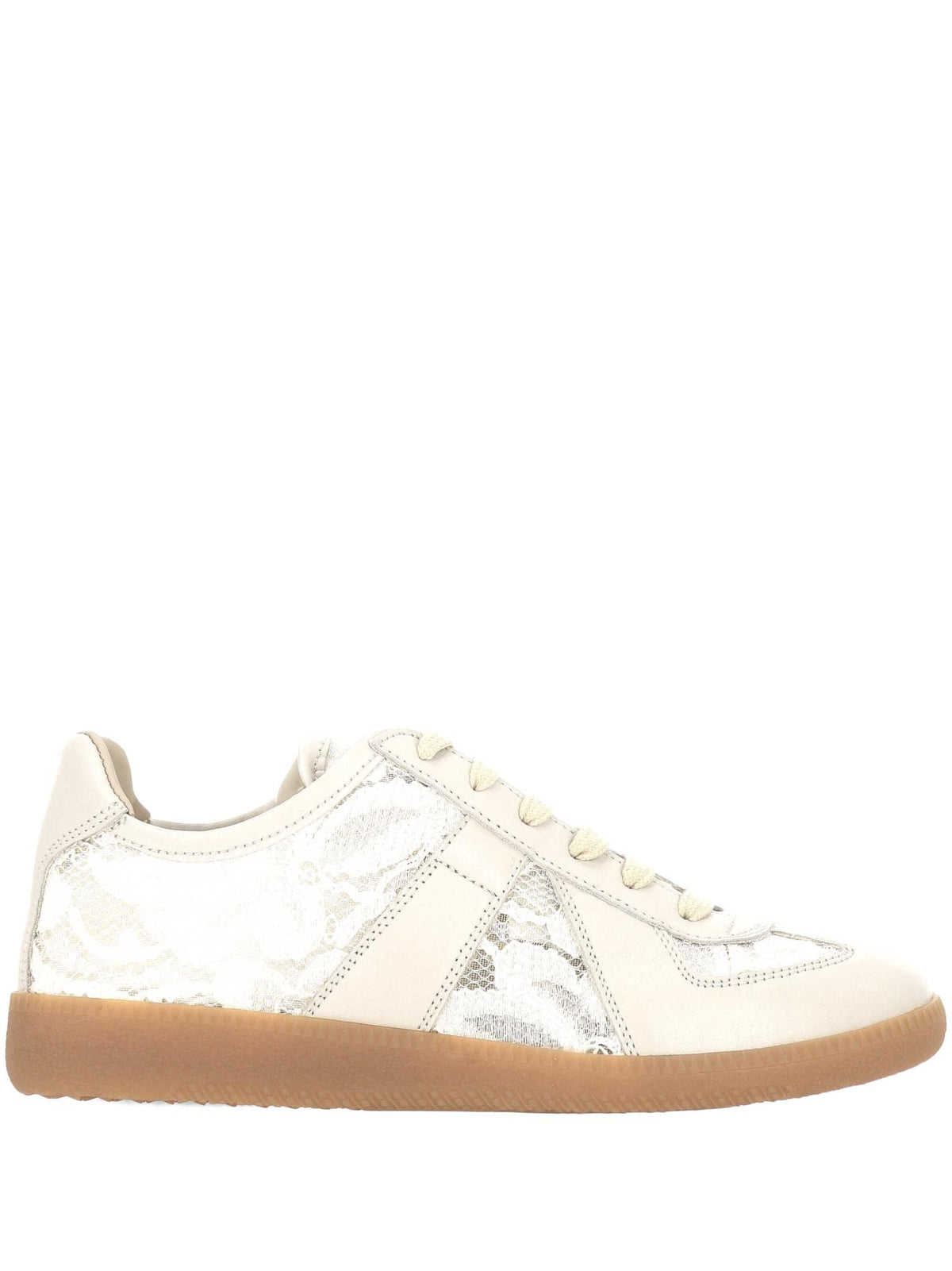 Maison Margiela White Leather Low-Top Sneakers