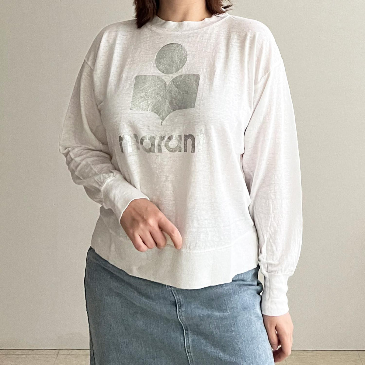Isabel Marant Linen Sweatshirt Top KLOWIA TS0005FA A1N10E