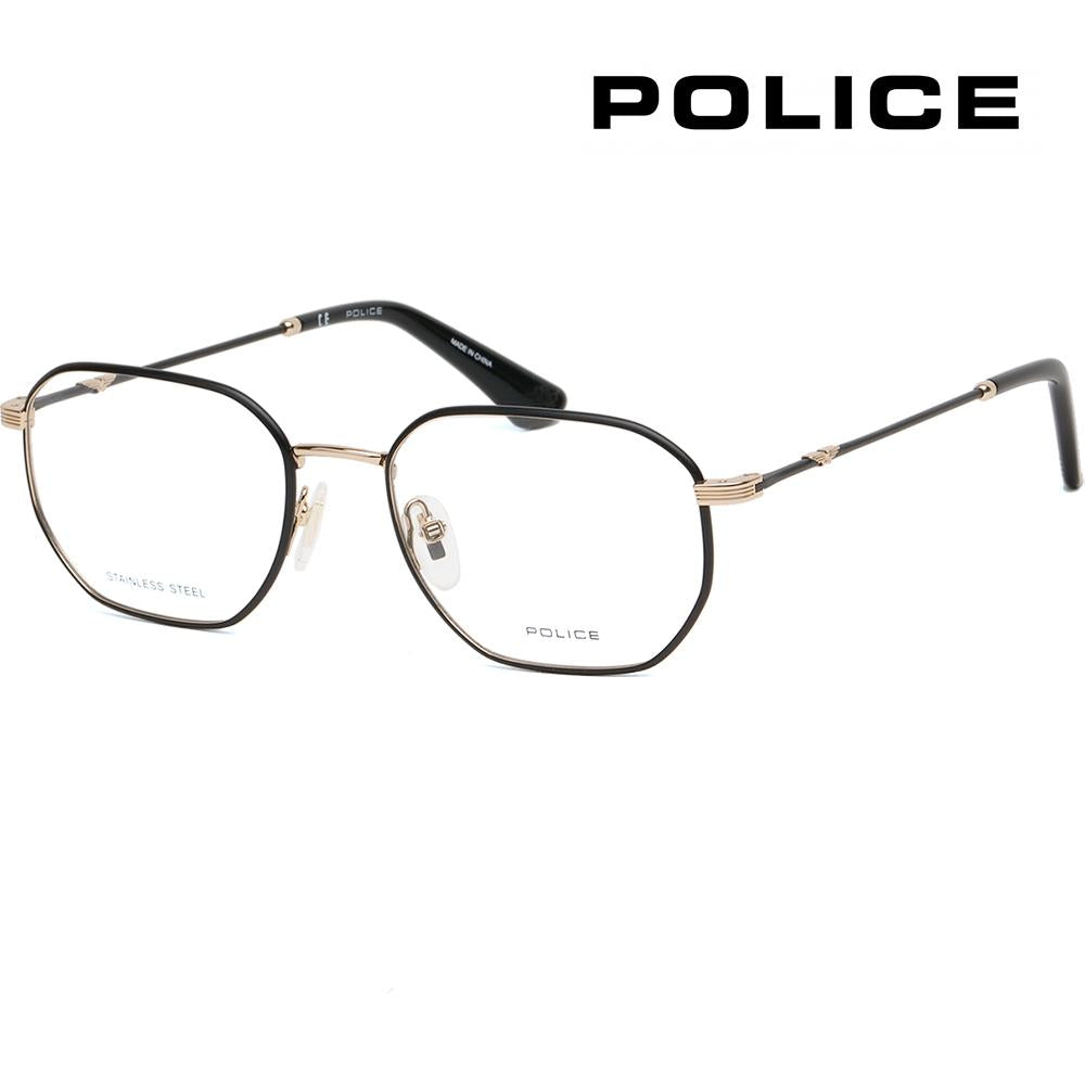 Police Unisex Metal Frame Eyeglasses ORIGINS LITE8 VPLD01 0302