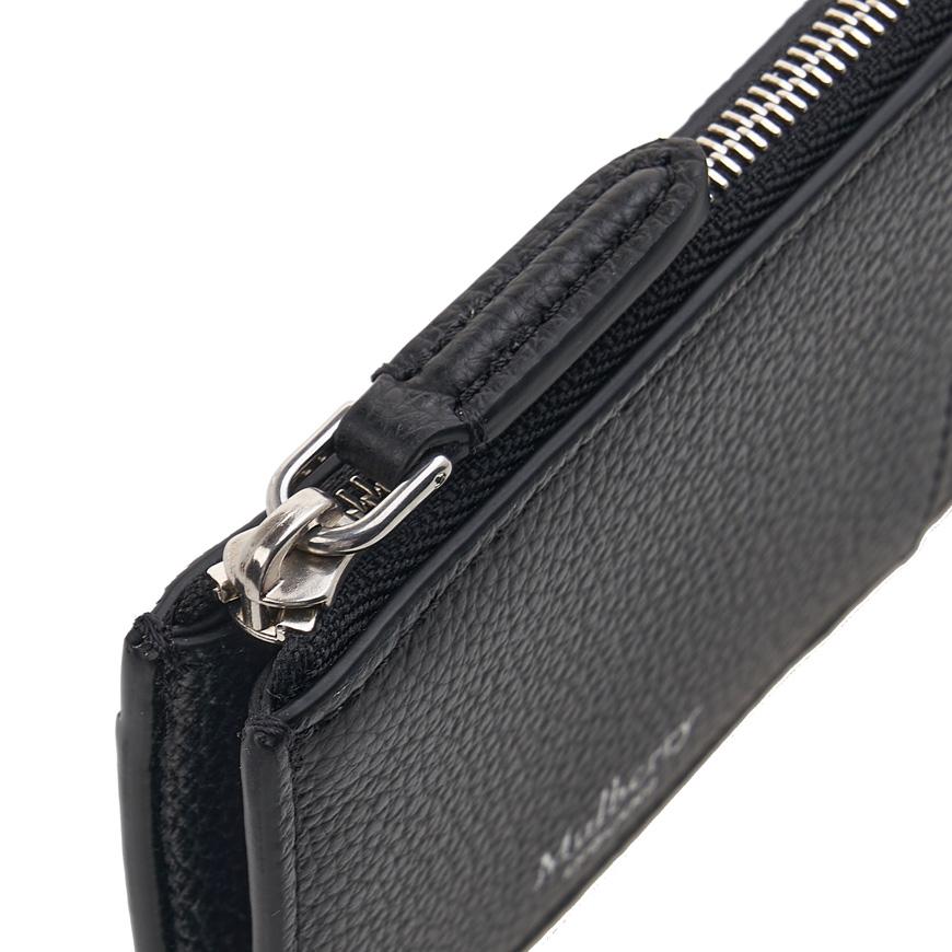 Mulberry Women’s Continental Zip Card Holder Black Leather Wallet