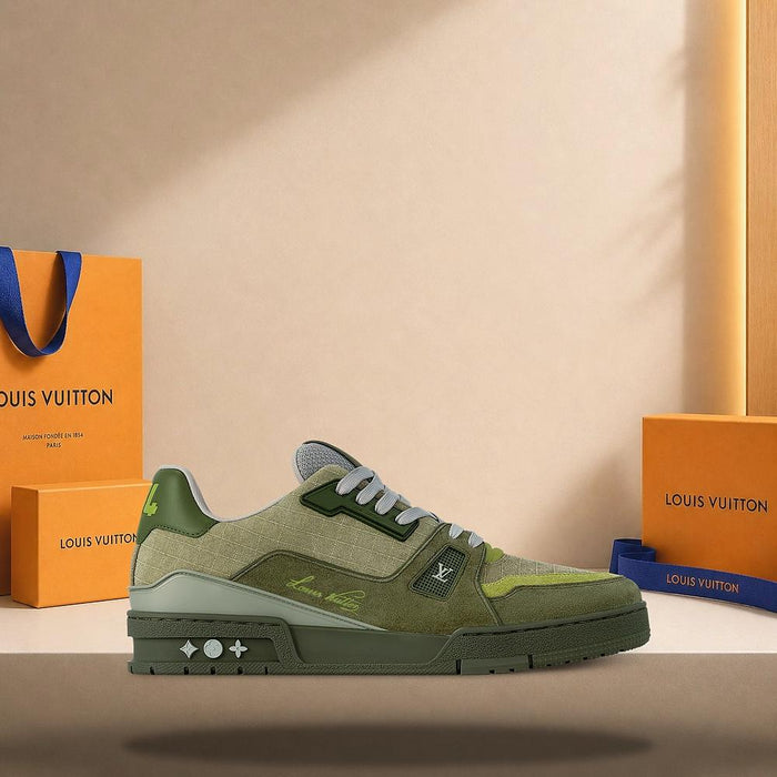 Louis Vuitton LV Trainer Sneakers Green Low-Top Men’s
