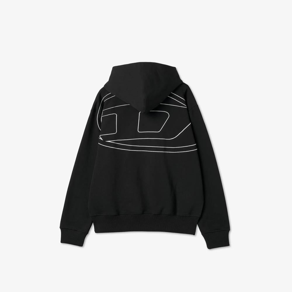DIESEL Black S-Max Graphic Logo Hoodie Unisex