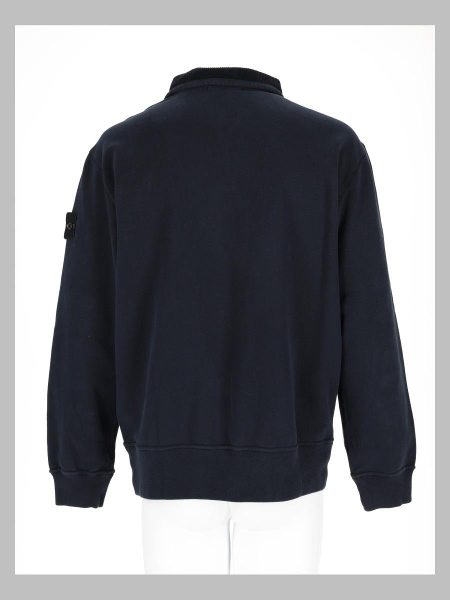 STONE ISLAND Black Cotton Knit Sweatshirt for Men