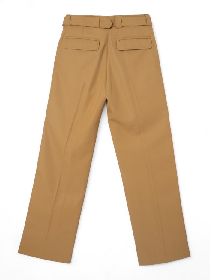 Dries Van Noten Camel Wool-Blend Classic Pants for Men 241 020917 8153 102