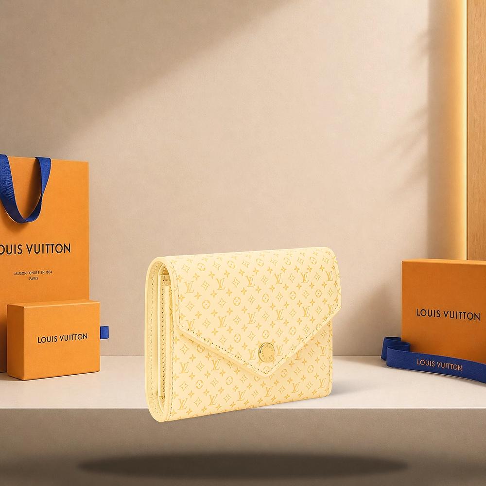 Louis Vuitton Victorine Wallet Banana Yellow Compact Bifold Wallet M29413