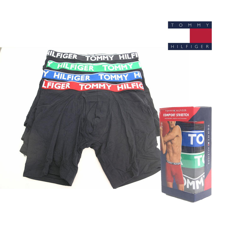 TOMMY HILFIGER Men’s Boxer Briefs 4-Pack Navy Underwear Set 09T4493