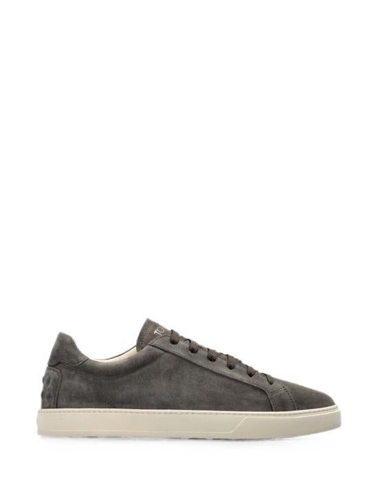 Tods Dark Brown Leather Low-Top Sneakers for Men