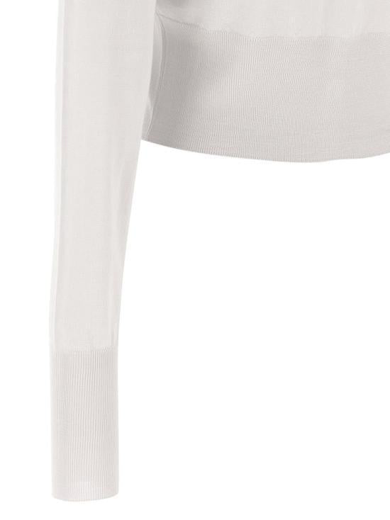 Vivienne Westwood Bea Cropped Cardigan Light Grey Knit