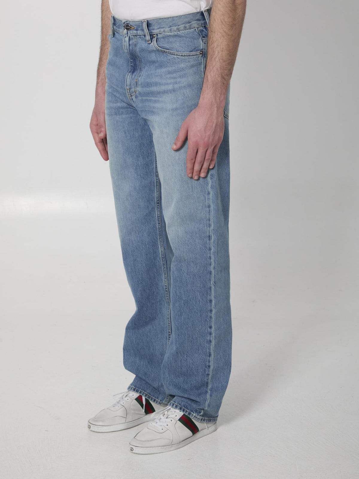 GUCCI Blue Denim Jeans Men's Pants