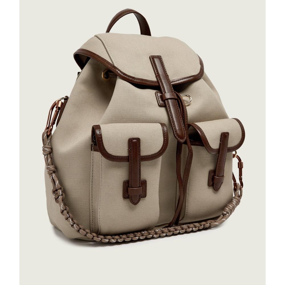 Max Mara Popoli Leather Backpack Black