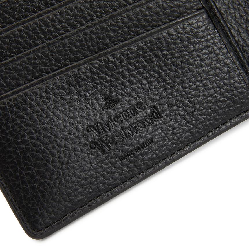 Vivienne Westwood Black Leather Bifold Wallet for Men
