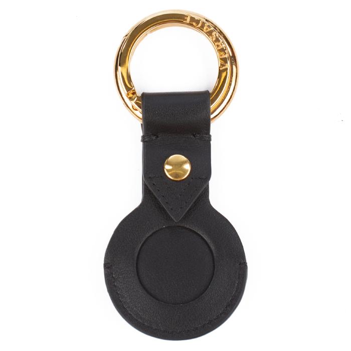 Versace Medusa Keychain Black Leather Key Ring Accessory